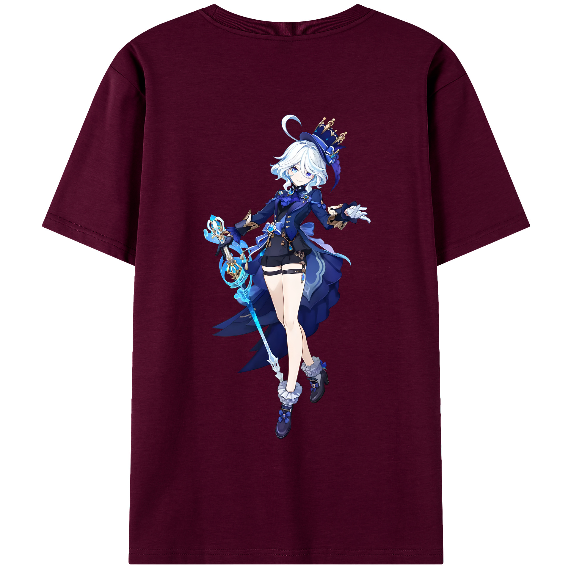 げんし神 フリーナ genshin Furina レディース半袖Tシャツ(バックプリント)